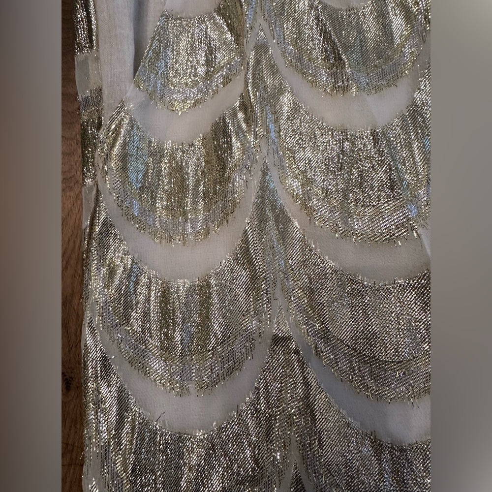 EUC Jens Pirate Booty for Free People Long Sleeve Gold Metallic Dress Size XL. - Picture 5 of 7